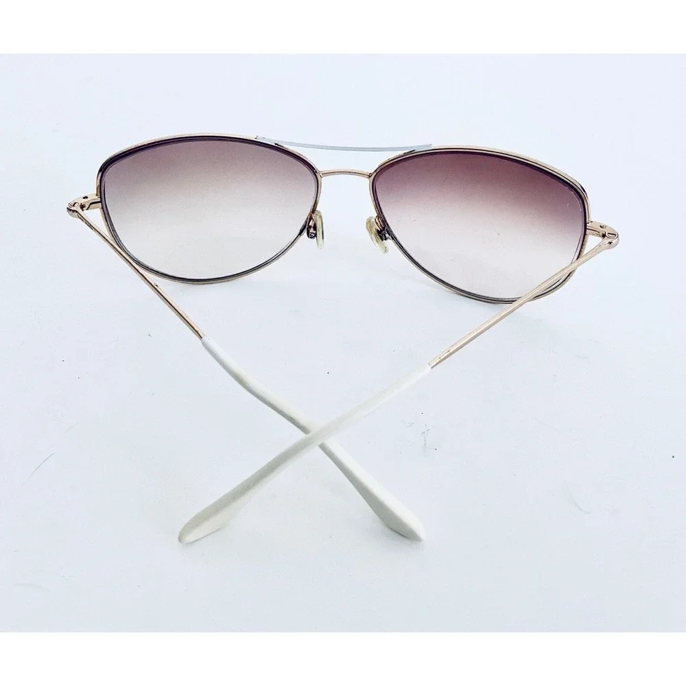 Kate Spade NY Gold & White Aviator Frame Temple Glasses Ally 3/S 0DX4 60 15 135